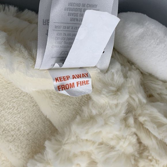 Dream Kids Cream Fluffy Lovey Security Blanket Teddy Bear Handheld Baby Blanket - Picture 8 of 11